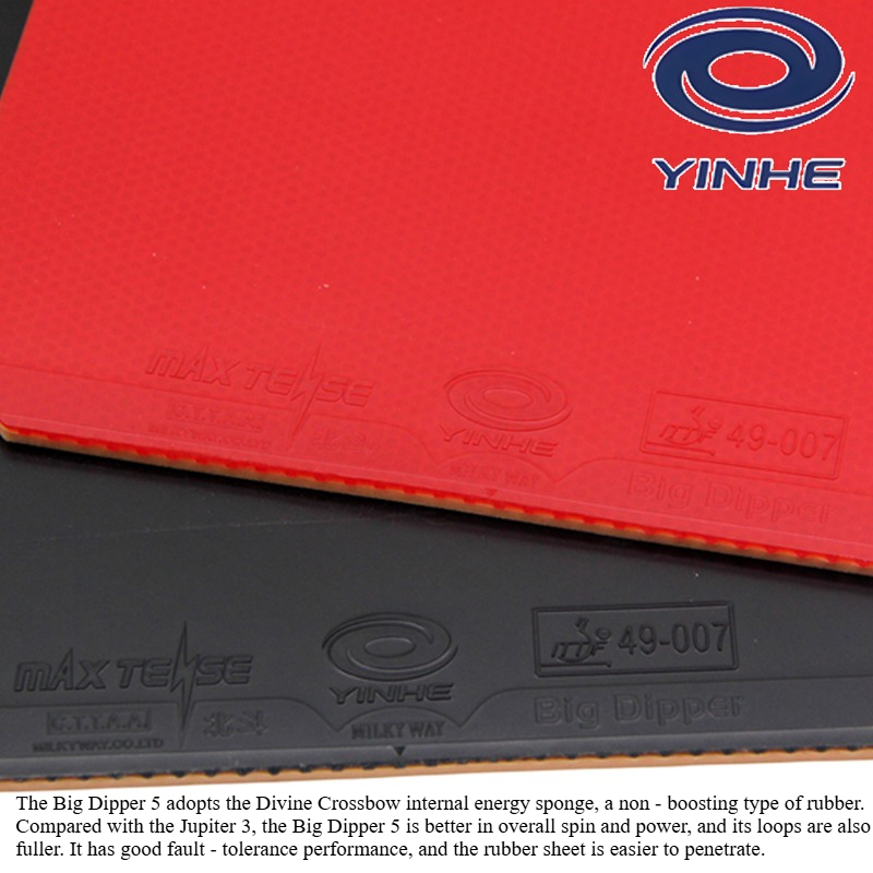 YINHE BIG DIPPER V 탁구 고무 스티키 핑 - Table Tennis Forehand Rubber 리뷰 및 가격