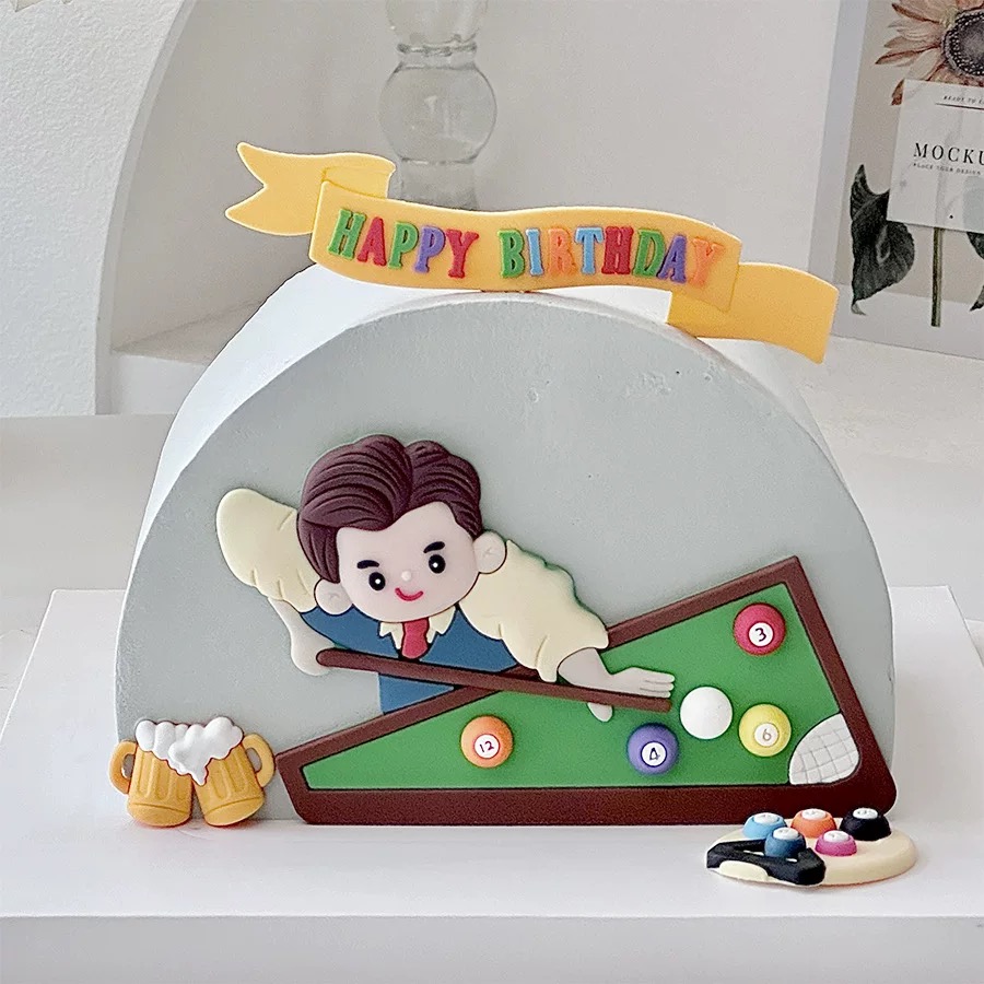 당구 케이크 생일 장식, 해피 어버이날 생일 맥주 아빠 - Table Tennis Market 리뷰 및 가격