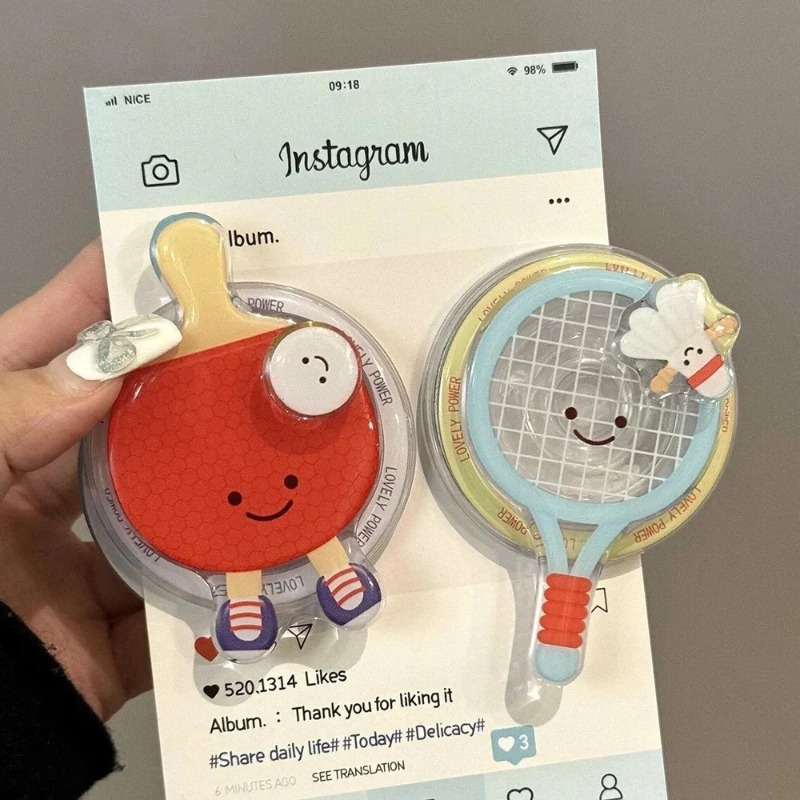 귀여운 탁구 라켓 회전식 자석 스탠드 범용 휴대폰 거치 - Table Tennis Market 리뷰 및 가격