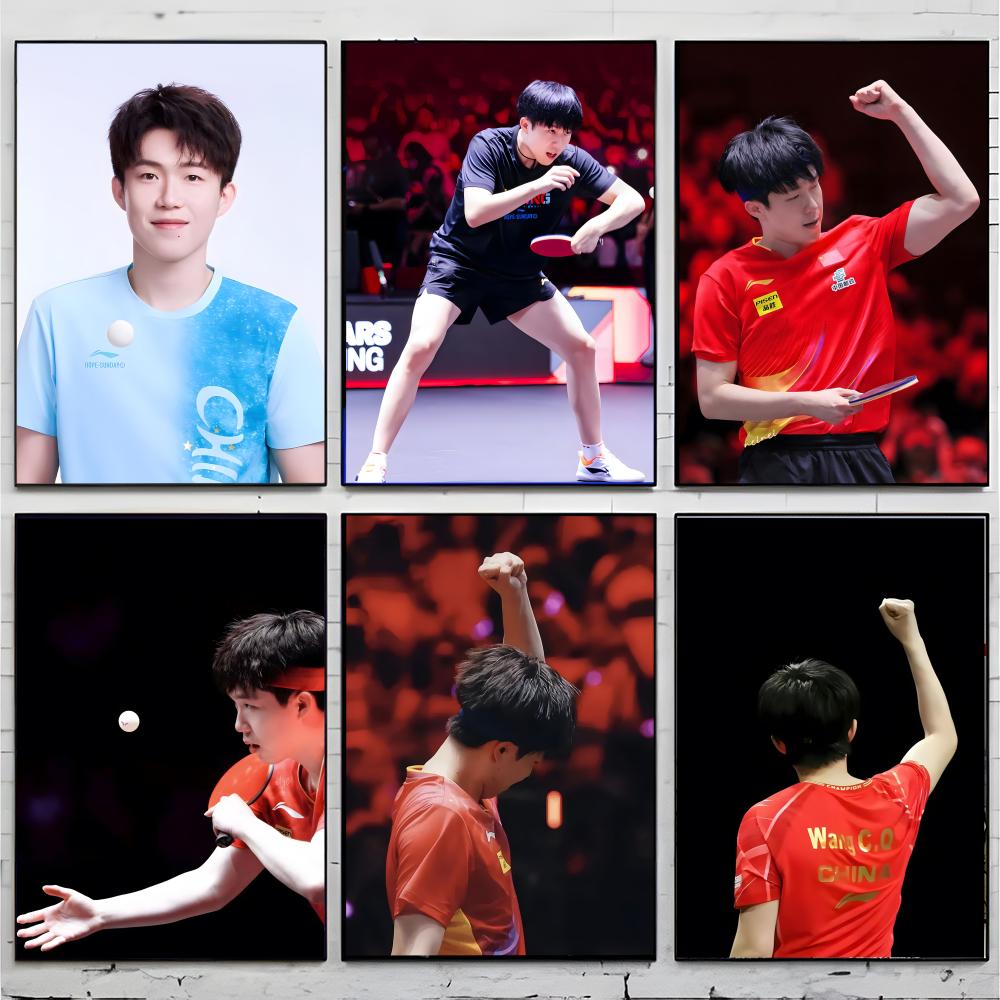 탁구 챔피언 왕 추친 포스터 프리미엄 장식 예술 및 가 - Table Tennis Champion 리뷰 및 가격