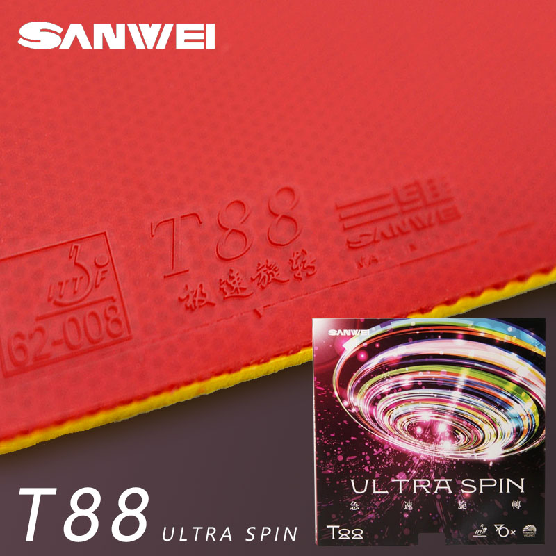 SANWEI T88 울트라 스핀 탁구 고무 반 끈적 끈 - Table Tennis Rubber Anti Spin 리뷰 및 가격